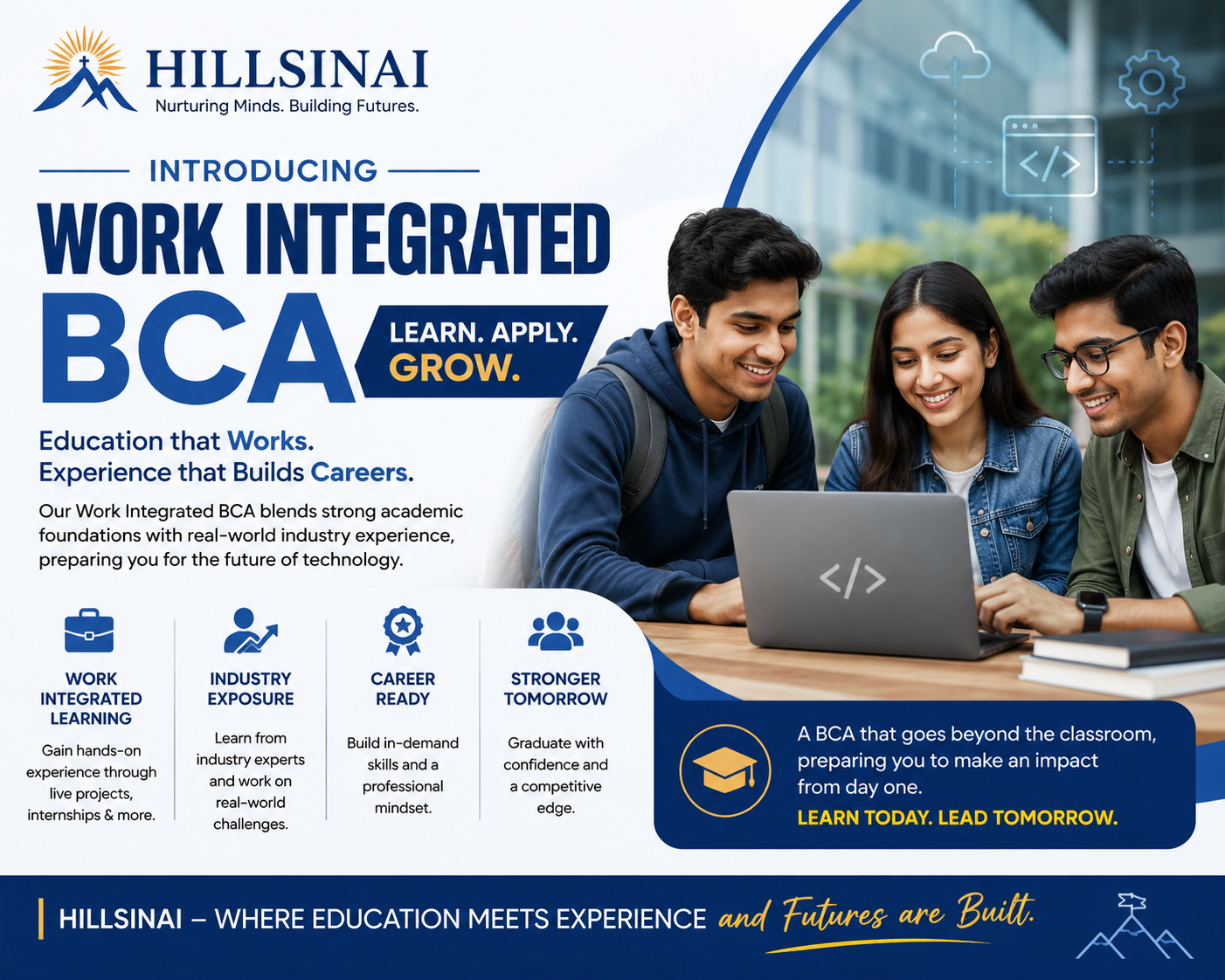Introducing Work Integrated BCA at Hillsinai with industry-focused learning and real-world experience